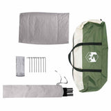 Camping Tent with Rainfly Water-resistant Dome Green 4-Person 42028525