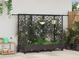Raised Bed with Trellis and Roof Brown 164 x 40 x 127 cm PP 3423120
