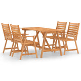 Outdoor Dining Set Rich Wood Brown Solid Acacia Wood Medium 3057844