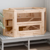 Hamster Cage 80x40x43 cm Solid Wood Fir 172379