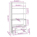 Highboard HAMAR Solid Wood Pine Honey Brown 3100934