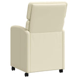 Dining Chairs with Wheels 2 pcs Cream 58 x 65 x 98 cm 42017884
