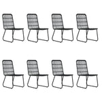 ZNTS 9 Piece Outdoor Dining Set Poly Rattan and Glass 3060248