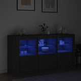 Sideboard with LED Lights Black 123x37x67 cm 3209059