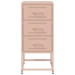 ZNTS Bedside Cabinets 2 pcs Pink 36x39x78 cm Steel 846581