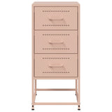 ZNTS Bedside Cabinets 2 pcs Pink 36x39x78 cm Steel 846581