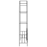 Garden Arch with Gate Black 138x40x238 cm Iron 47092