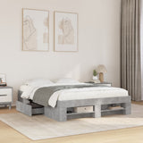 Bed Frame without Mattress Concrete Grey 120x190cm Engineered Wood 3295516