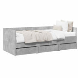 Bed Frame with Storage Concrete Grey 80 x 200 cm 3429634