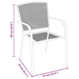 Garden Dining Set 7 pcs Anthracite Powder-Coated Steel 3379286