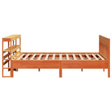 Bed Frame without Mattress Wax Brown 200x200 cm Solid Wood Pine 3306254