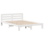 Bed Frame without Mattress White 120x190 cm Small Double Solid Wood Pine 3309867