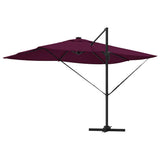 Umbrella with LED Strip Lights Bordeaux Red 352 x 251 x 265 cm 42003333