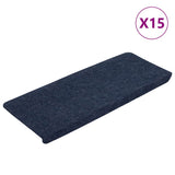 Stair Mats Self-adhesive 15 pcs 65x24.5x3.5 cm Blue 343481