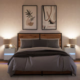 Wall-mounted Bedside Cabinets with LED Lights 2 pcs White 3307962