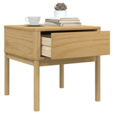 Lamp Table FLORO Wax Brown 55x55x54 cm Solid Wood Pine 374026