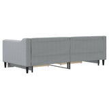 Daybed with Trundle&Drawers without Mattress Light Grey 90x190 cm Single 3197499