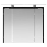 Bathroom Mirror Cabinet Black Oak 73.5 x 16 x 62.5 cm 889176