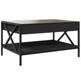 ZNTS Coffee Table with Infinity LED Black 70x50x38 cm 847702