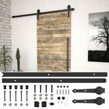 Sliding Door SKIEN Hardware Kit 200 cm Steel Black 145259