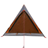 Camping Tent 2-Person Grey and Orange Waterproof 94364