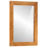 Bathroom Mirror 50x70x2.5 cm Solid Wood Acacia and Glass 356886