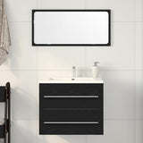Bathroom Sink Cabinet Black Oak 60x38.5x48 cm Engineered Wood 862028