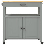 Kitchen Trolley MONZA 84x40x88.5 cm Solid Wood Pine 376107