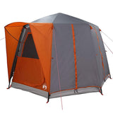 Cabin Tent 3-Person Grey and Orange 320 x 320 x 203 cm 42004034