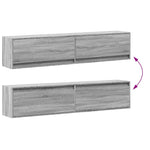 TV Wall Cabinet with LED Grey Sonoma 180x31x38 cm 3307952