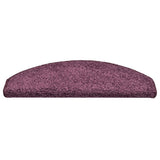 Stair Mats 30 pcs 65x21x4 cm Dark Purple Half Round Large 3365824