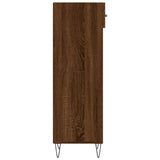 Shoe Cabinet Brown Oak 30x35x105 cm Engineered Wood 829675