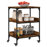 Kitchen Trolley Smoked Oak 60x41x80.5 cm Engineered Wood 842403