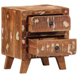 ZNTS Bedside Cabinet 40x32x46 cm Solid Wood Reclaimed 4104513