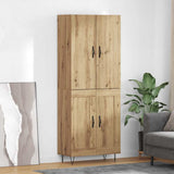 Highboard 2 pcs Artisan Oak Engineered Wood and Glass 3415885