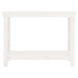 Work Bench White 110x50x80 cm Solid Wood Pine 822502