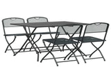 Outdoor Furniture Set Folding 5 pcs Anthracite Iron and Steel 3422893