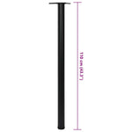 4 Height Adjustable Table Legs Black 1100 mm 242150