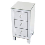 ZNTS Modern and Contemporary Mirrored 3-Drawers Nightstand Bedside Table 34787396