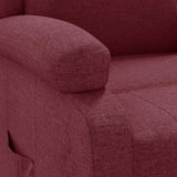 Recliner Chair Wine Red Fabric 342422