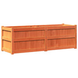 Garden Planter Wax Brown 150x50x50 cm Solid Wood Pine 837486