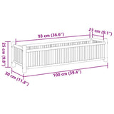 Planter 100x30x25 cm Bamboo 366461