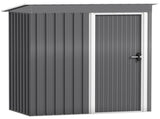 5 x 3ft Garden Storage Shed with Sliding Door and Sloped Roof Outdoor Equipment Tool, Light Grey T3398P313636