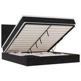 Ottoman Bed with Mattresses Black 180x200cm Velvet 3313417