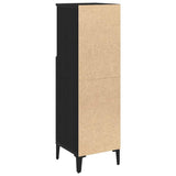 Bathroom Cabinet Black Oak 30 x 30 x 100 cm Engineered Wood 862808