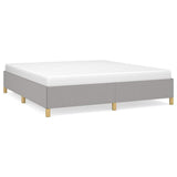 Bed Frame without Mattress Light Grey 193x203 cm King Fabric 347209