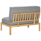 Sofa Set with Cushion Grey 120 x 80 x 69 cm Solid Acacia Wood 3418207