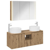 Bathroom Cabinet Set 4 pcs Artisan Oak Engineered Wood 3406590