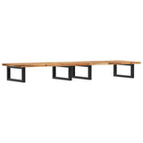Basin Shelf Wall Mounted Steel and Solid Wood Acacia 3302729