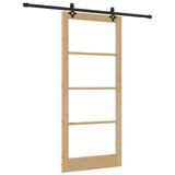 Sliding Door ORKDAL Natural and Black 93 x 211 cm 3332205